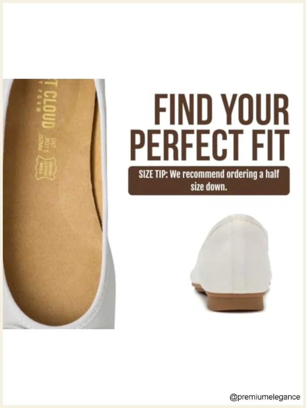 Genuine Leather Ballet Flats for Women - Memory Foam Non-Slip Mary Jane